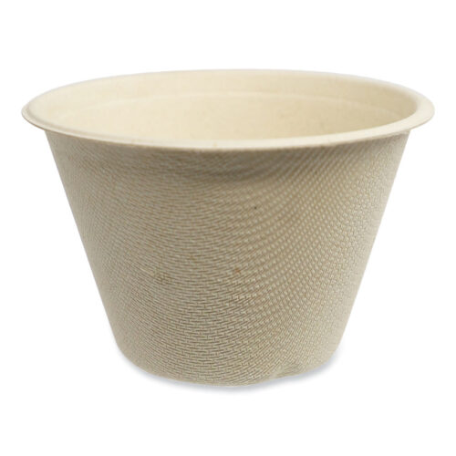 World Centric Fiber Cups, 4 oz, 2.9" Diameter x 2.1"h, Natural, 1,000/Carton (WORCUSC4N)