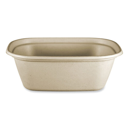 World Centric Fiber Containers, 48 oz, 8.7 x 6.5 x 3.1, Natural, Paper, 400/Carton (WORCTSCU3LFP)