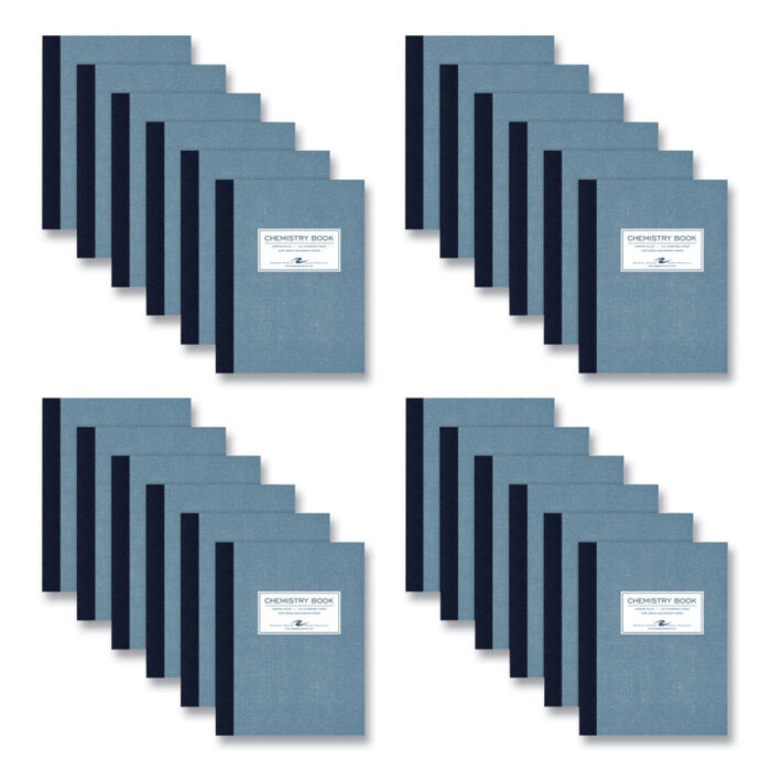 Roaring Spring Lab and Science Chemistry Notebook, Narrow Rule, Blue Cover, (60) 9.25 x 7.5 Sheets, 24/Carton (ROA77571CS)