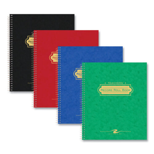 Roaring Spring Teacher's Record and Roll Book, 11 x 8.5, Randomly Assorted Cover Colors, 24/Carton (ROA72900CS)