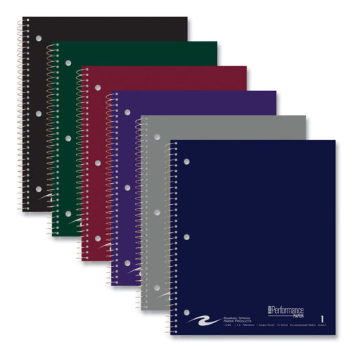 Roaring Spring Subject Wirebound Notebook, 1-Subject, Medium/College Rule, Assorted Cover, (80) 11 x 9 Sheets, 24/Carton (ROA11299CS)