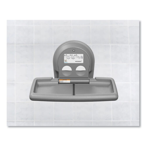 Koala Kare Baby Changing Station, Wall Horizontal Mount, 36.5 x 21.25, Gray (KKPKB30001)