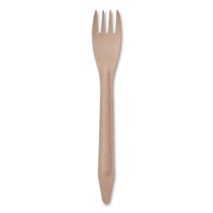 Eco-Products Wood Cutlery, Fork, Natural, 500/Carton (ECOEPS212W)