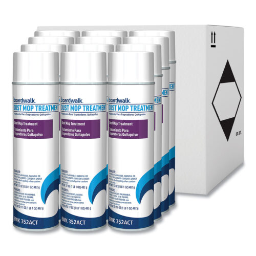 Boardwalk Dust Mop Treatment, Pine Scent, 17 oz Aerosol Spray, 12/Carton (BWK352ACT)