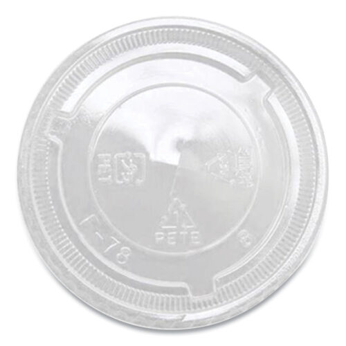 Karat PET Lids, Fits 8 oz to 10 oz Cold Cups, X Straw Hole, Clear, 1,000/Carton (KRTCKC78TS)