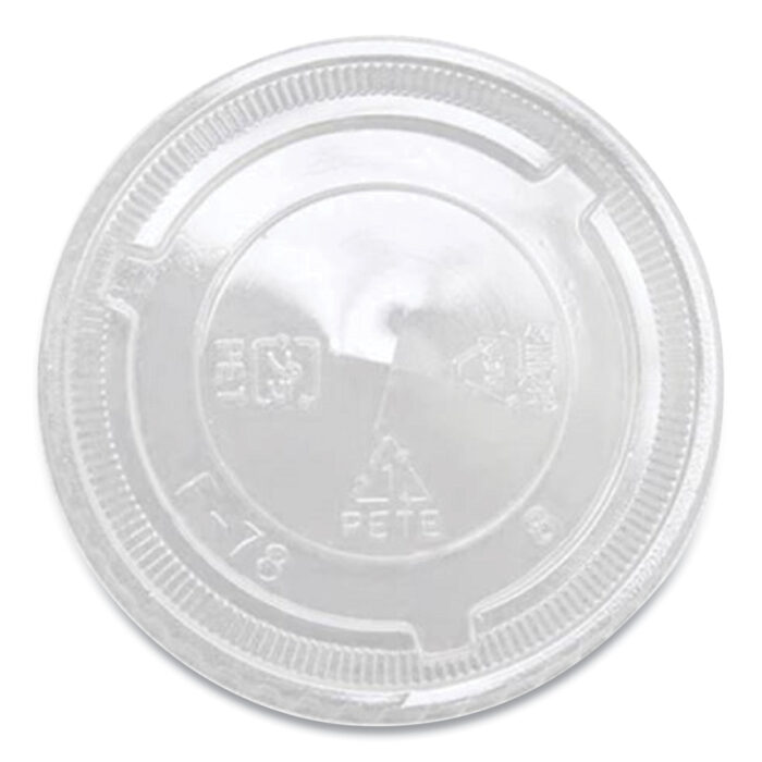 Karat PET Lids, Fits 8 oz to 10 oz Cold Cups, X Straw Hole, Clear, 1,000/Carton (KRTCKC78TS)