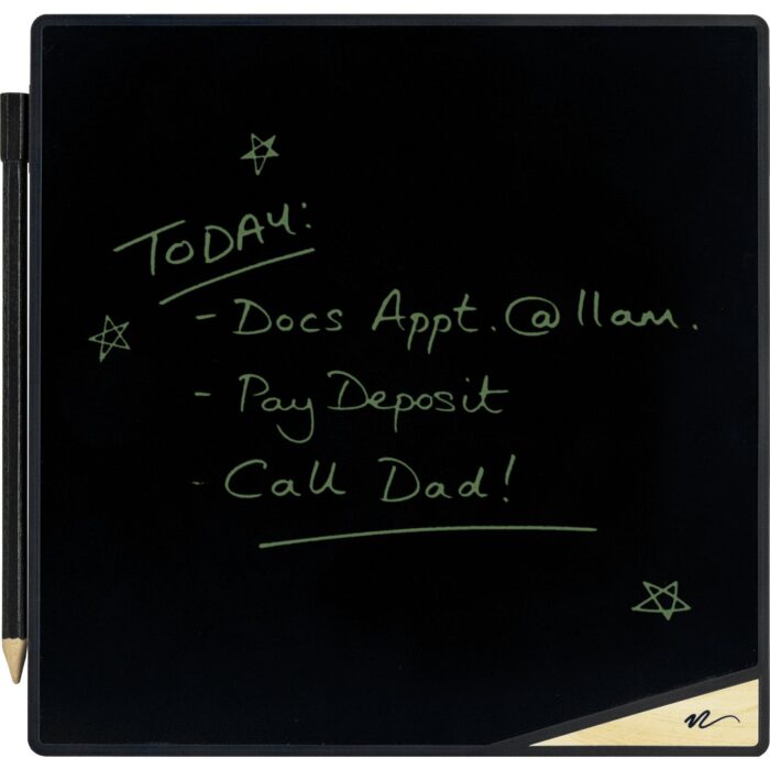 Boogie Board VersaTiles Memo Board, with Stylus, 8.25 x 8.25, Black LCD Surface, Black Plastic Frame (IMVVT1060001)