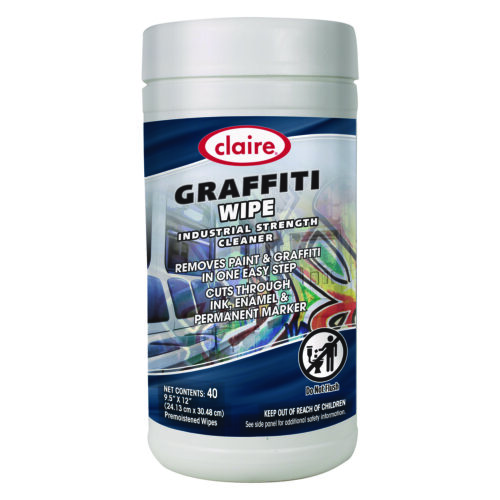 Claire Graffiti Wipe, 1-Ply, 12 x 9.5, Mild Scent, Purple, 6/Carton (CGC963)