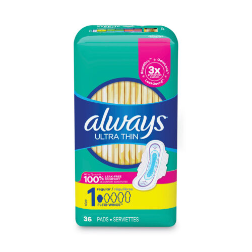 Always Ultra Thin Pads, Regular, 36Pack (PGC08322PK)