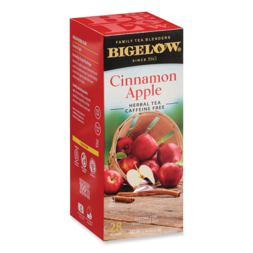 Bigelow Apple Cinnamon Herbal Tea, 0.09 Tea Bag, 28/Box (BTCRCB11397)