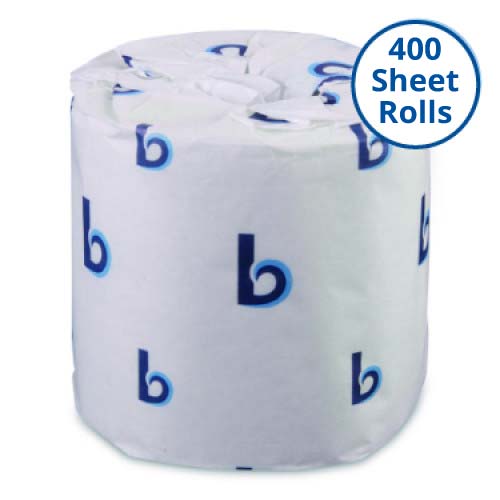 Boardwalk 2-Ply Toilet Tissue, Septic Safe, White, 400 Sheets/Roll, 96 Rolls/Carton (BWK6144)