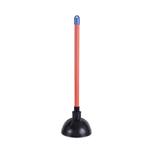 Boardwalk Toilet Plunger, 18 Plastic Handle, 5.63 dia, RedBlack, 6Carton (BWK09201)