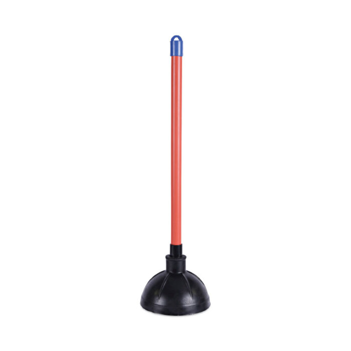 Boardwalk Toilet Plunger, 18 Plastic Handle, 5.63 dia, RedBlack, 6Carton (BWK09201)
