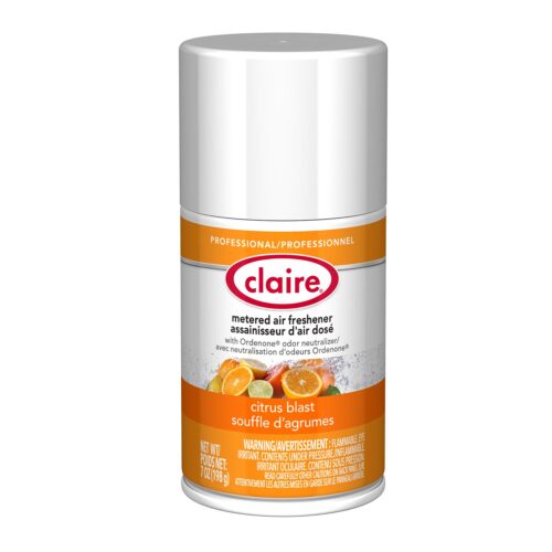 Claire Metered Air Freshener, 7 oz Aerosol Spray, Citrus Blast, 12/Carton (CGC112)