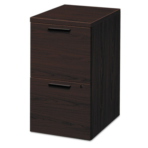 HON 10500 Series Mobile Pedestal File, Left or Right, 2 LegalLetter-Size File Drawers, Mahogany, 15.75 x 22.75 x 28 (HON105104NN)