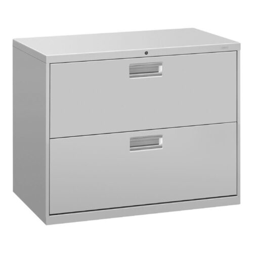 HON Brigade 600 Series Lateral File, 2 LegalLetter-Size File Drawers, Light Gray, 36 x 18 x 28 (HON682LQ)
