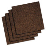 Quartet Cork Panel Bulletin Board, 12 x 12, Brown, 4 PanelsPack (QRT101)