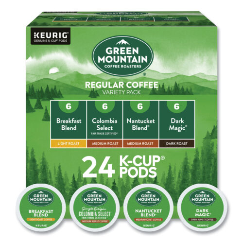 Regular Variety Pack Coffee K-Cups, Assorted Flavors, 24/Box (GMT9974)