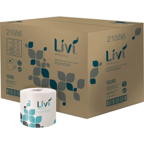 Livi VPG Select Bath Tissue, 2-Ply, White, 420 Sheets, 60 Rolls/Carton (SOL21556)