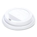 SOLO Traveler Cappuccino Style Dome Lid, Polystyrene, Fits 10 oz to 24 oz Hot Cups, White, 100Pack, 10 PacksCarton (SCCTLP316)