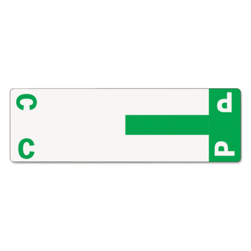 Smead AlphaZ Color-Coded First Letter Combo Alpha Labels, CP, 1.16 x 3.63, Dark GreenWhite, 5Sheet, 20 SheetsPack (SMD67154)
