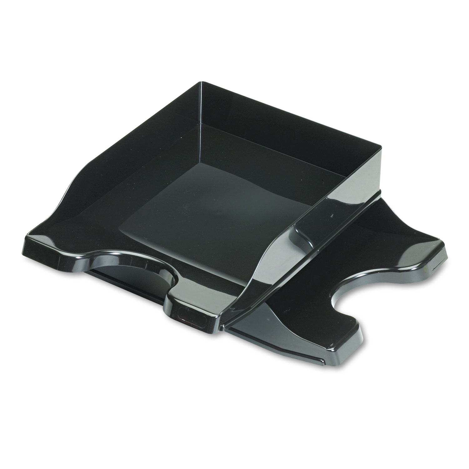 DEF63904 - deflecto Docutray Multi-Directional Stacking Tray Set, 2 Sections, Letter to Legal Size Files, 10.13" x 13.63" x 2.5", Black, 2/Pack (DEF63904)