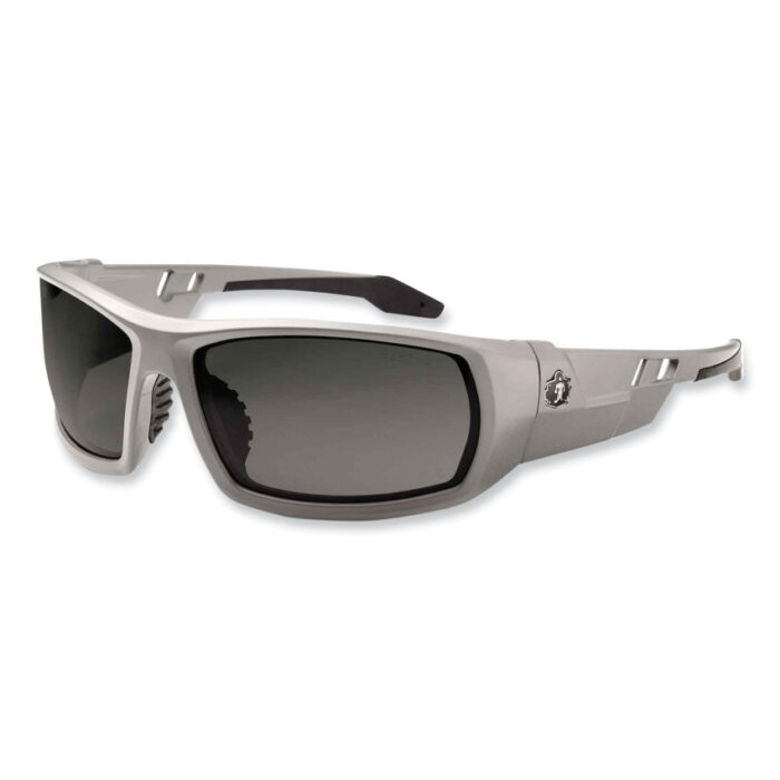 ergodyne Skullerz Odin Safety Glasses, Matte Gray Nylon Impact Frame, Polarized Smoke Polycarbonate Lens (EGO50131)
