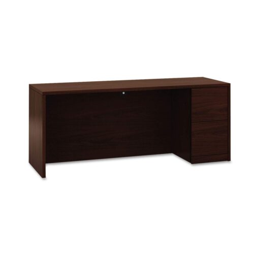 HON 10500 Series Full-Height Left Pedestal Credenza, 72w x 24d x 29.5h, Mahogany (HON105904LNN)
