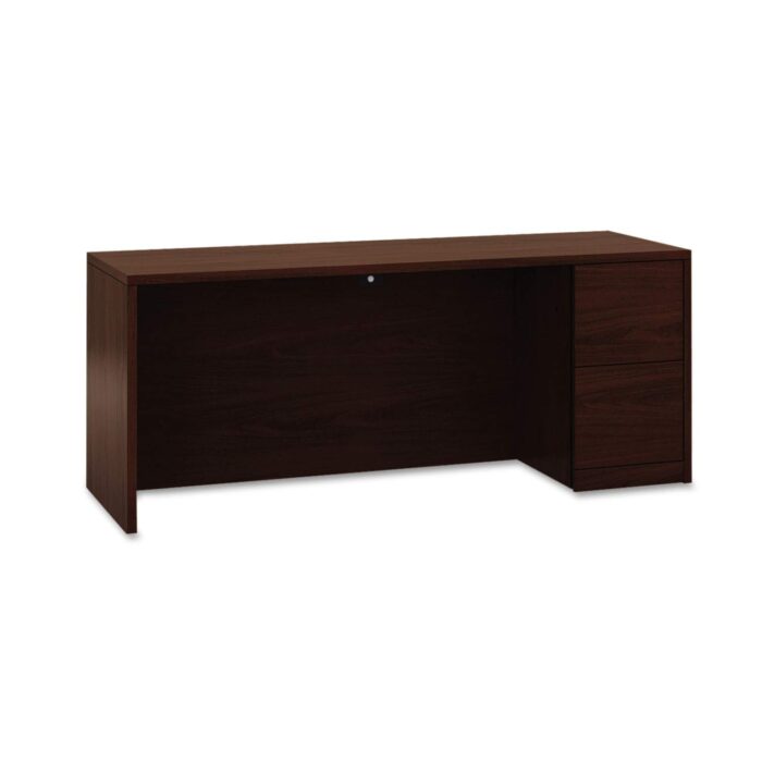 HON 10500 Series Full-Height Left Pedestal Credenza, 72w x 24d x 29.5h, Mahogany (HON105904LNN)