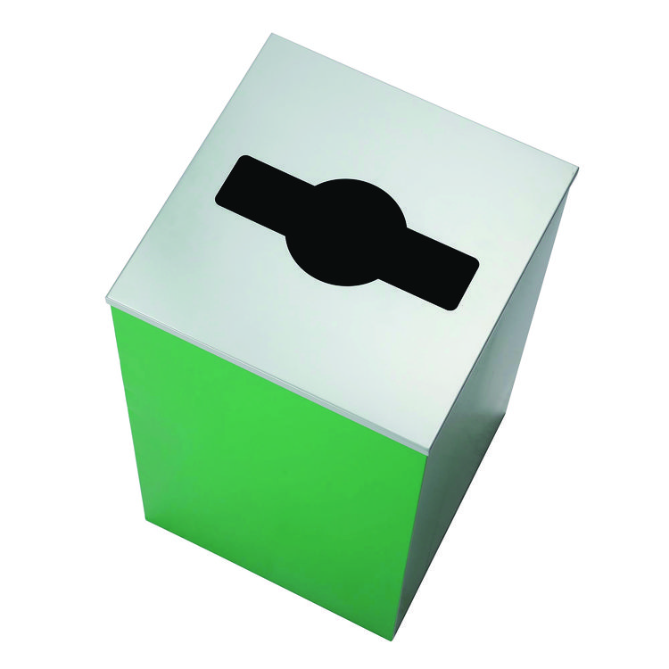 ALH4450KITGRNM - ALPINE INDUSTRIES 29 Gallon Trash/Recycling Cans, Steel, Green Can with Mixed Lid (ALH4450KITGRNM) - Image 4