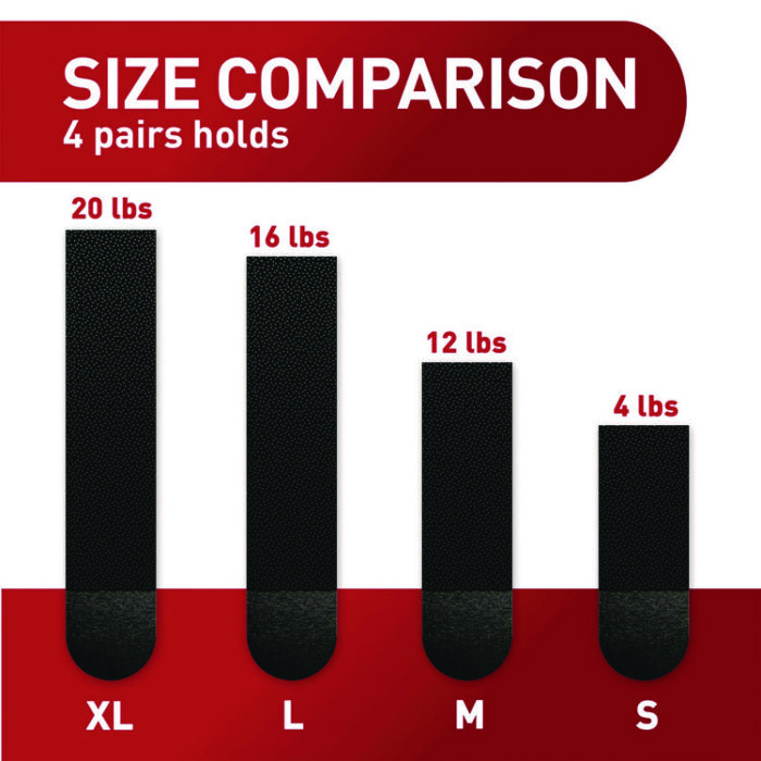 Command Picture Hanging Strips, Large, Removable, Holds up to 16 lbs per 4 Pairs, 20 Strip Pairs/Pack (MMM17206BLK20NA) - Image 3