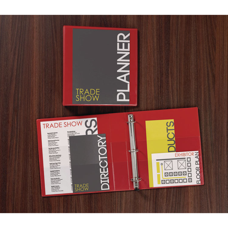 AVE79325 - Avery Heavy-Duty View Binder with DuraHinge and Locking One Touch EZD Rings, 3 Rings, 3" Capacity, 11 x 8.5, Red (AVE79325) - Image 7