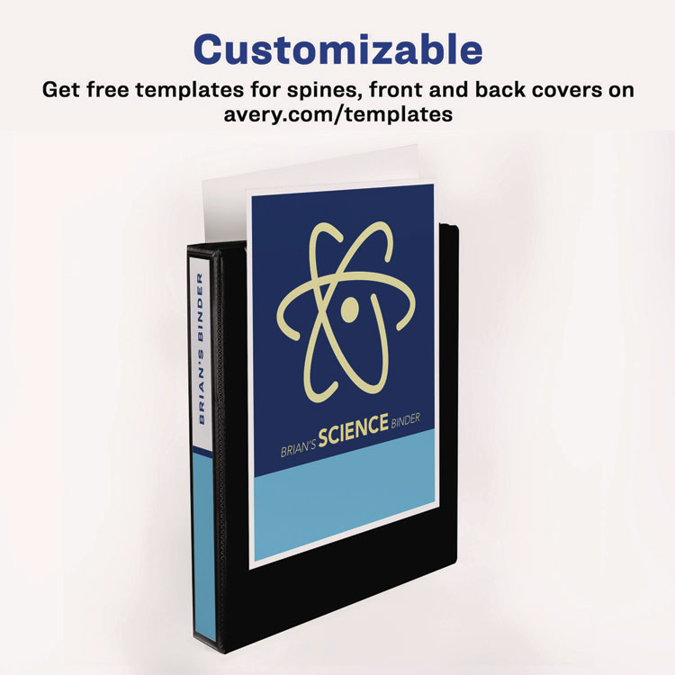 AVE79325 - Avery Heavy-Duty View Binder with DuraHinge and Locking One Touch EZD Rings, 3 Rings, 3" Capacity, 11 x 8.5, Red (AVE79325) - Image 8