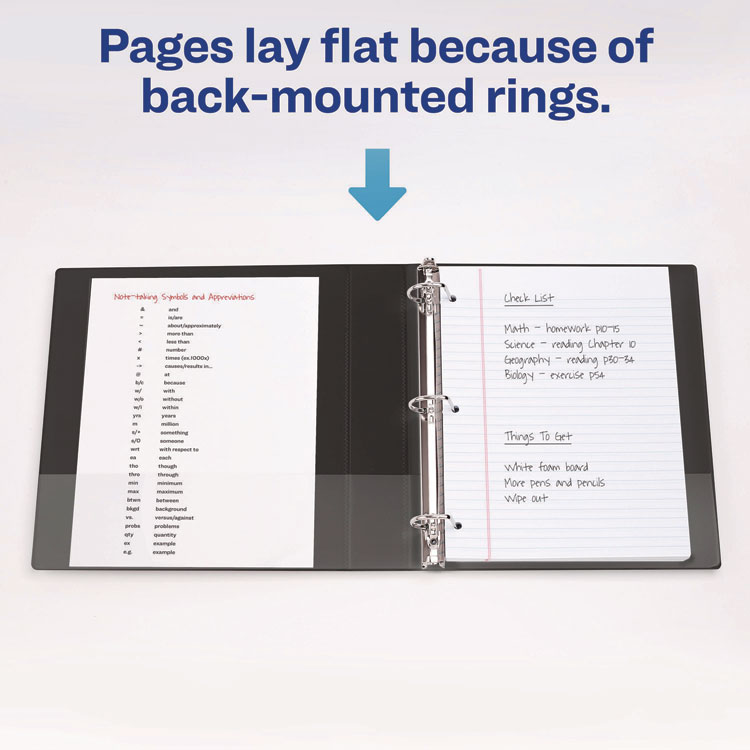 AVE79325 - Avery Heavy-Duty View Binder with DuraHinge and Locking One Touch EZD Rings, 3 Rings, 3" Capacity, 11 x 8.5, Red (AVE79325) - Image 10