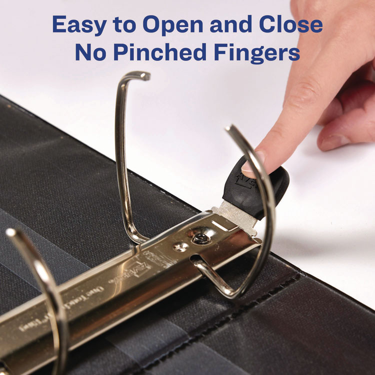 AVE79994 - Avery Heavy-Duty Non-View Binder with DuraHinge, Three Locking One Touch EZD Rings and Spine Label, 4" Capacity, 11 x 8.5, Black (AVE79994) - Image 4