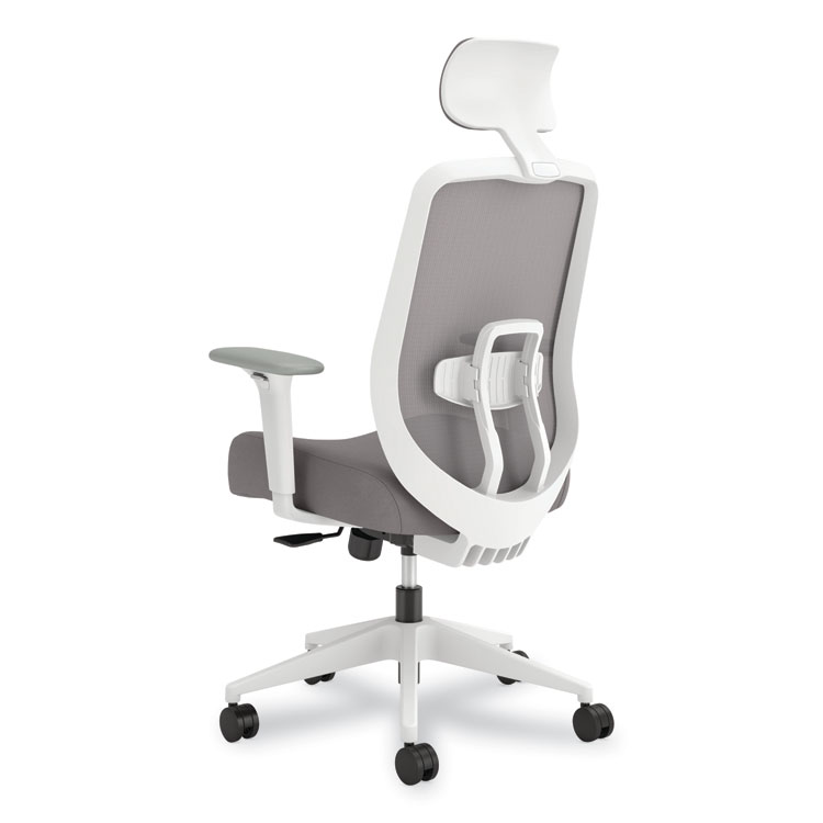 HONALTT1UMWHT - HON Altern Mesh Mid-Back Task Chair, 17.95 to 21.1 Seat Height, Gray Seat, Gray/White Back, White Base (HONALTT1UMWHT) - Image 4