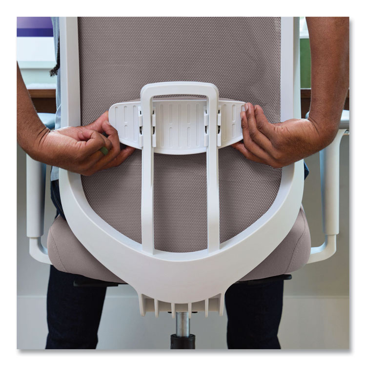 HONALTT1UMWHT - HON Altern Mesh Mid-Back Task Chair, 17.95 to 21.1 Seat Height, Gray Seat, Gray/White Back, White Base (HONALTT1UMWHT) - Image 11