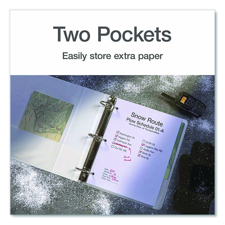 CRD26340 - Cardinal XtraLife ClearVue Non-Stick Slant-D Ring Binder, 3 Rings, 4" Capacity, 11 x 8.5, White (CRD26340) - Image 6