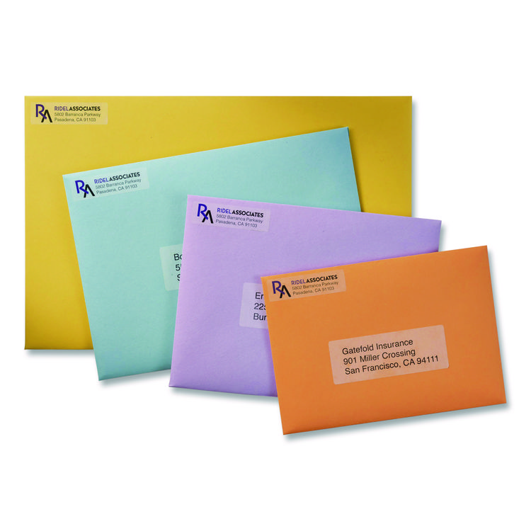 AVE8667 - Avery Matte Clear Easy Peel Mailing Labels with Sure Feed Technology, Inkjet Printers, 0.5 x 1.75, Clear, 80/Sheet, 25 Sheets/Pack (AVE8667) - Image 6