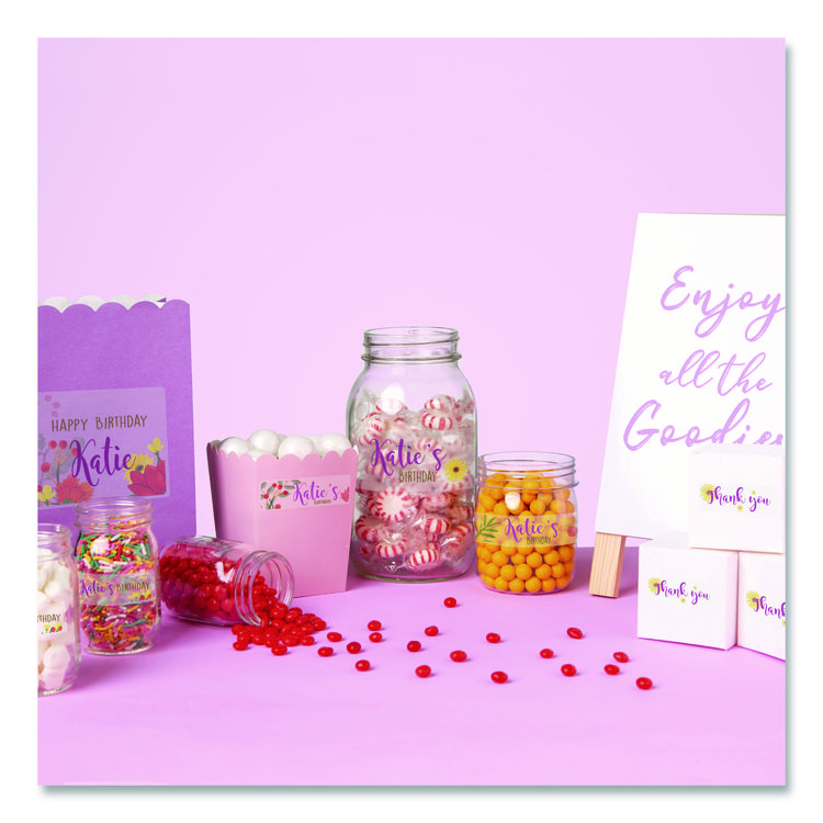 AVE8667 - Avery Matte Clear Easy Peel Mailing Labels with Sure Feed Technology, Inkjet Printers, 0.5 x 1.75, Clear, 80/Sheet, 25 Sheets/Pack (AVE8667) - Image 8