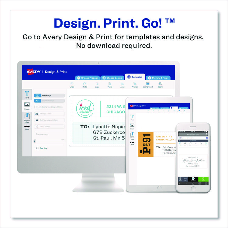 AVE18665 - Avery Matte Clear Shipping Labels, Inkjet Printers, 8.5 x 11, Clear, 10/Pack (AVE18665) - Image 4