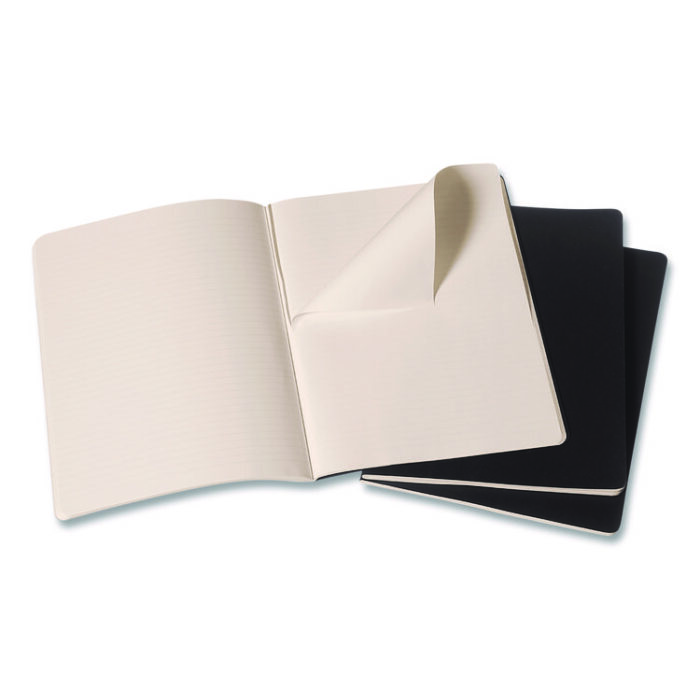 Moleskine Cahier Journal, 1-Subject, Narrow Rule, Black Cover, 10 x 7.5 Sheets, 3/Pack (HBG705038) - Image 2
