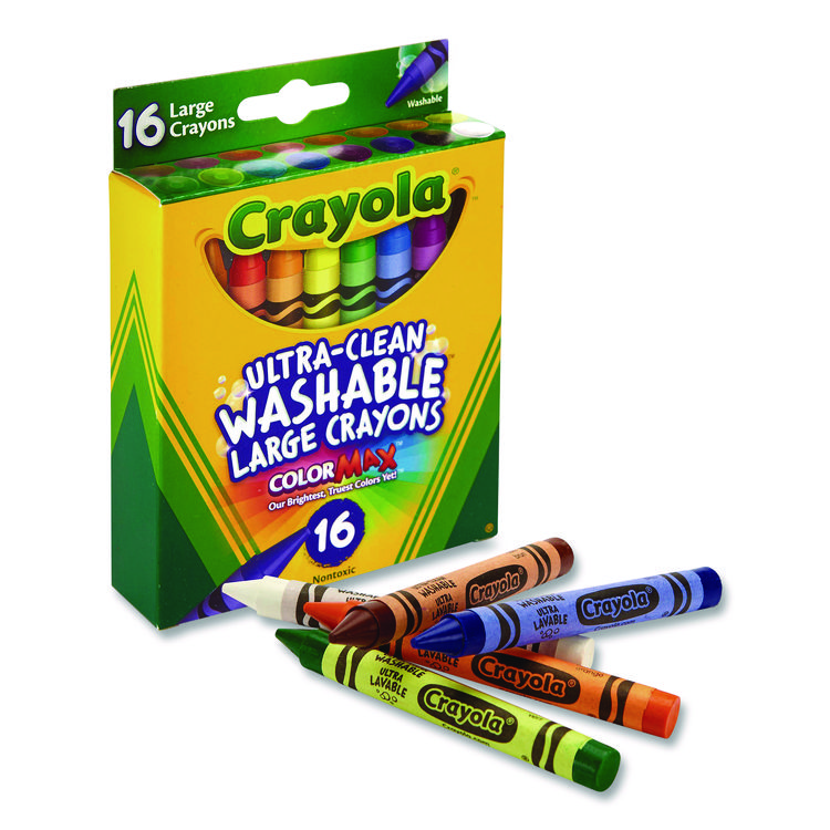 CYO523281 - Crayola Ultra-Clean Washable Crayons, Large, Assorted, 16/Box (CYO523281) - Image 6