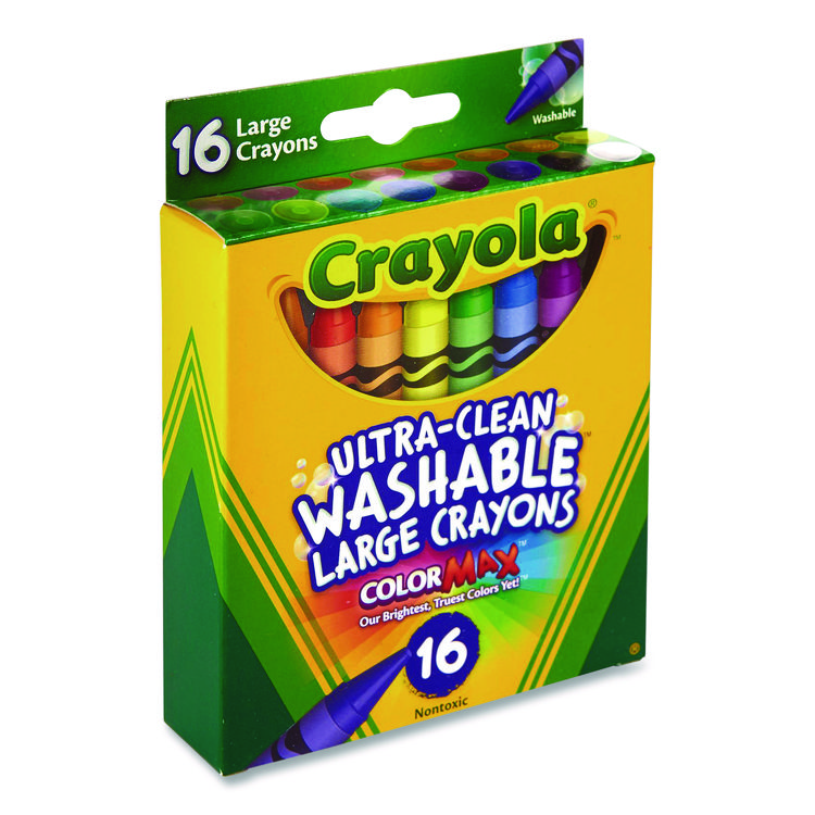 CYO523281 - Crayola Ultra-Clean Washable Crayons, Large, Assorted, 16/Box (CYO523281) - Image 7