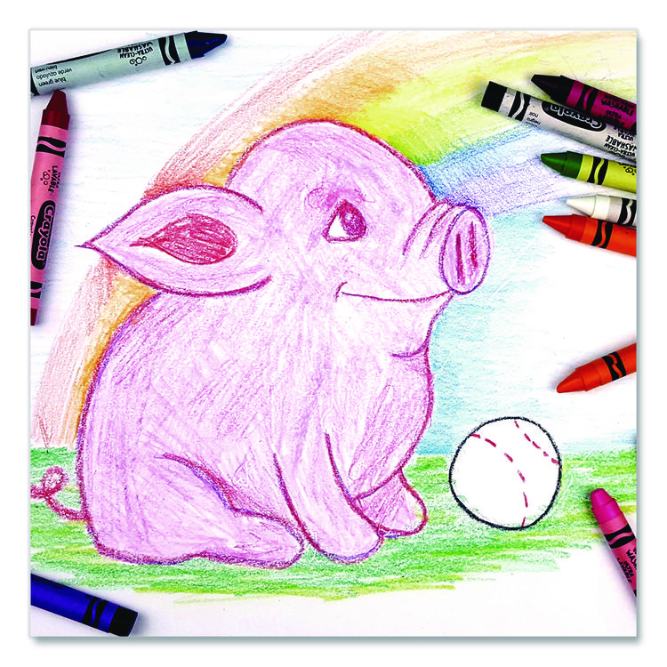 CYO523281 - Crayola Ultra-Clean Washable Crayons, Large, Assorted, 16/Box (CYO523281) - Image 8