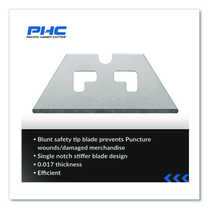 PHC Blunt Tip Utility Knife Safety Blades, 0.75" x 2.25", 5/Pack, 20 Packs/Box (PHCSP017) - Image 3