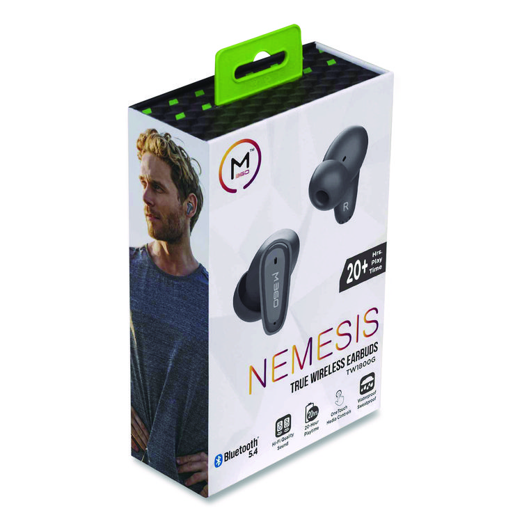 MHSTW1800G - Morpheus 360 Nemesis True Wireless Earbuds, Gray (MHSTW1800G) - Image 3