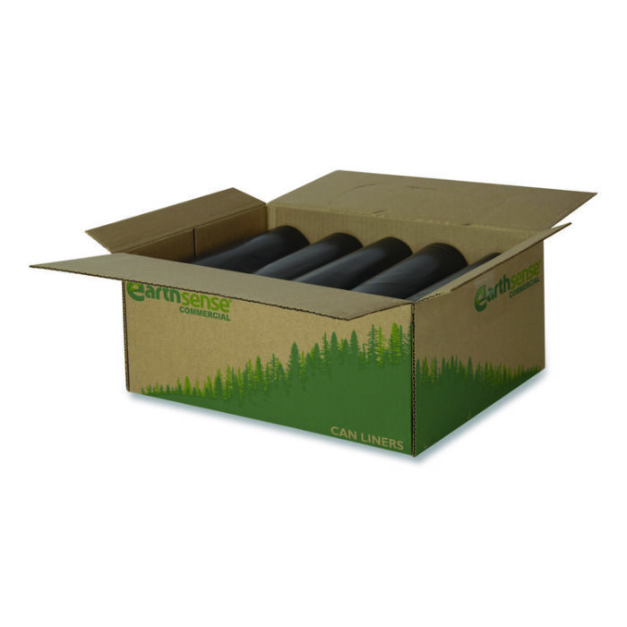 Earthsense Commercial Linear Low Density Large Trash and Yard Bags, Open-Face, 33 gal, 0.9 mil, 32.5" x 40", Black, 80/Carton (WBIRNW1TL80) - Image 6