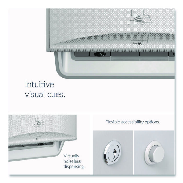 Kimberly-Clark Professional* ICON Automatic Roll Towel Dispenser, 20.12 x 16.37 x 13.5, Silver Mosaic (KCC53691) - Image 2