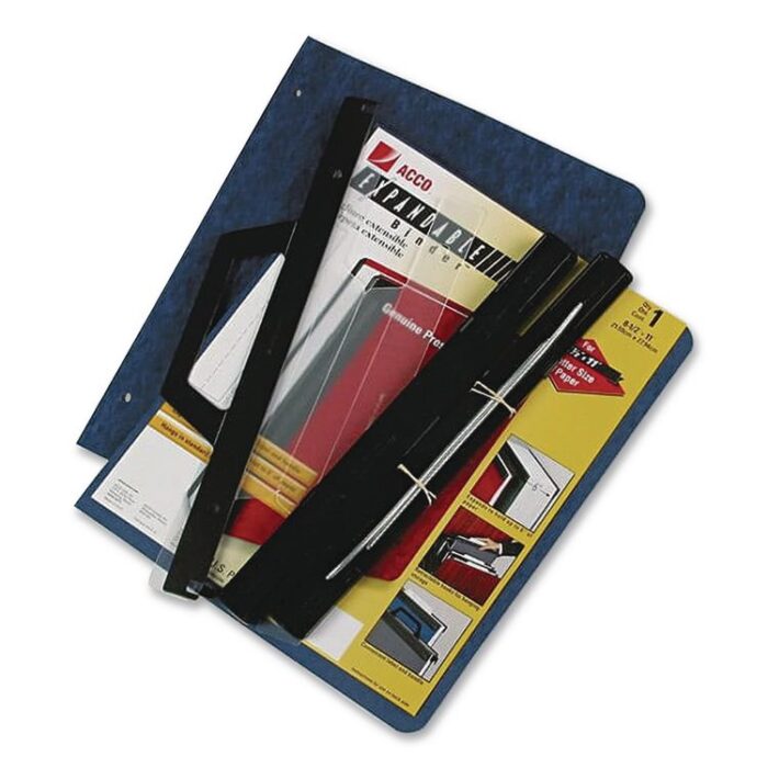ACCO Expandable Hanging Data Binder, 2 Posts, 6" Capacity, 11 x 8.5, Blue (ACC55260) - Image 3
